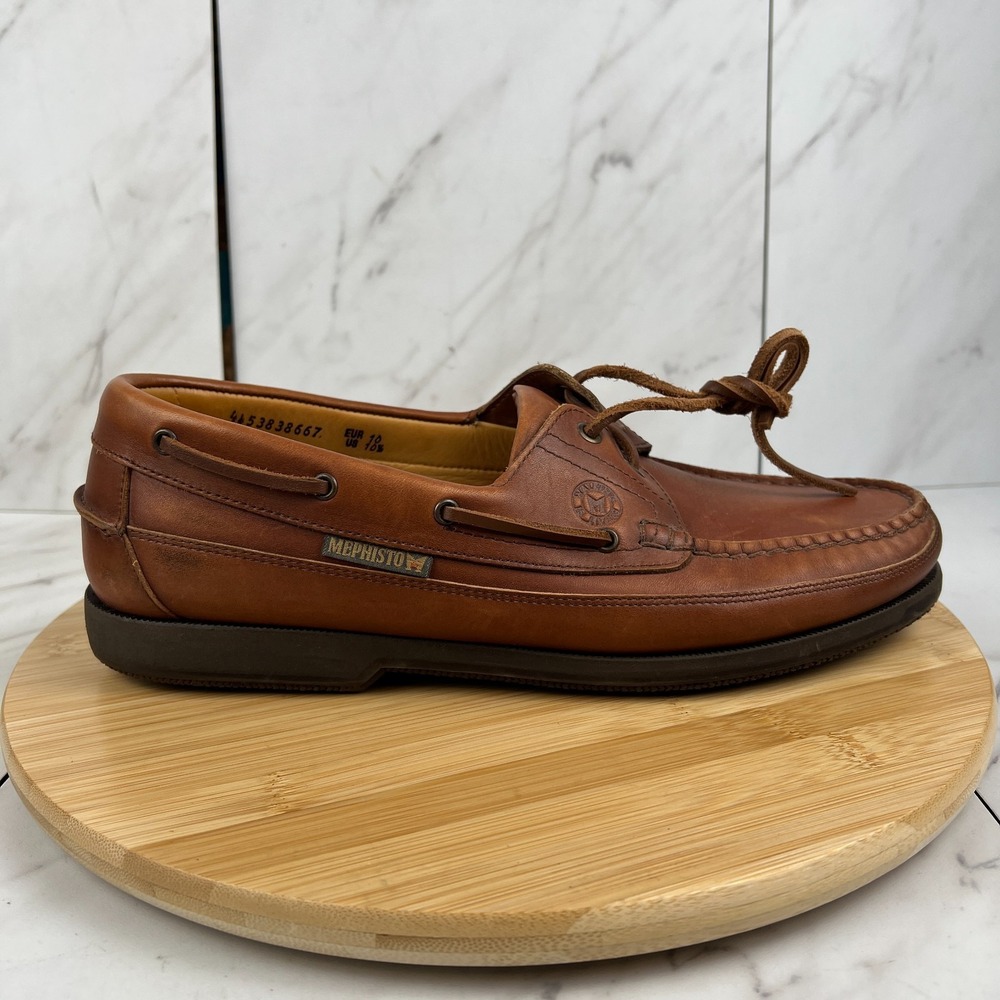 Mephisto Hurrikan Spinnaker Mens Size 10.5 Brown Leather Moccasin Boat Shoes